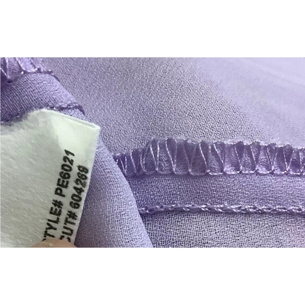Anthropologie Eva Franco Sz 8 Maxi Chiffon Dress With Appliques Purple - Picture 8 of 9